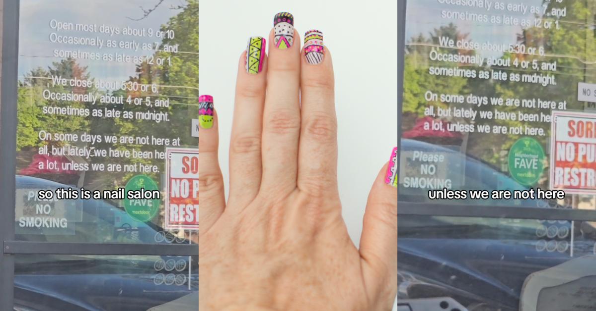 Nail Salon Vague Open Hours Sign Goes Viral