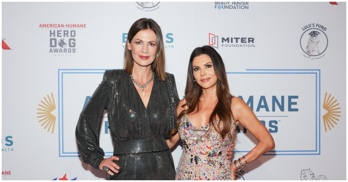 (l-r): Julia Lemigova and Adriana de Moura