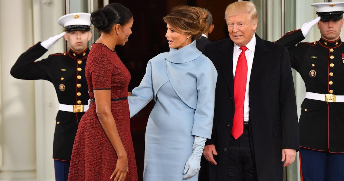 melania trump inauguration blue coat