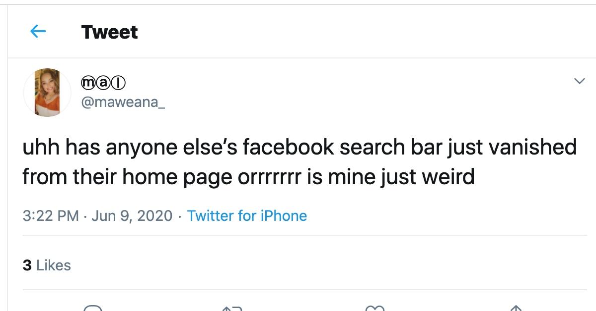 what happened search bar facebook