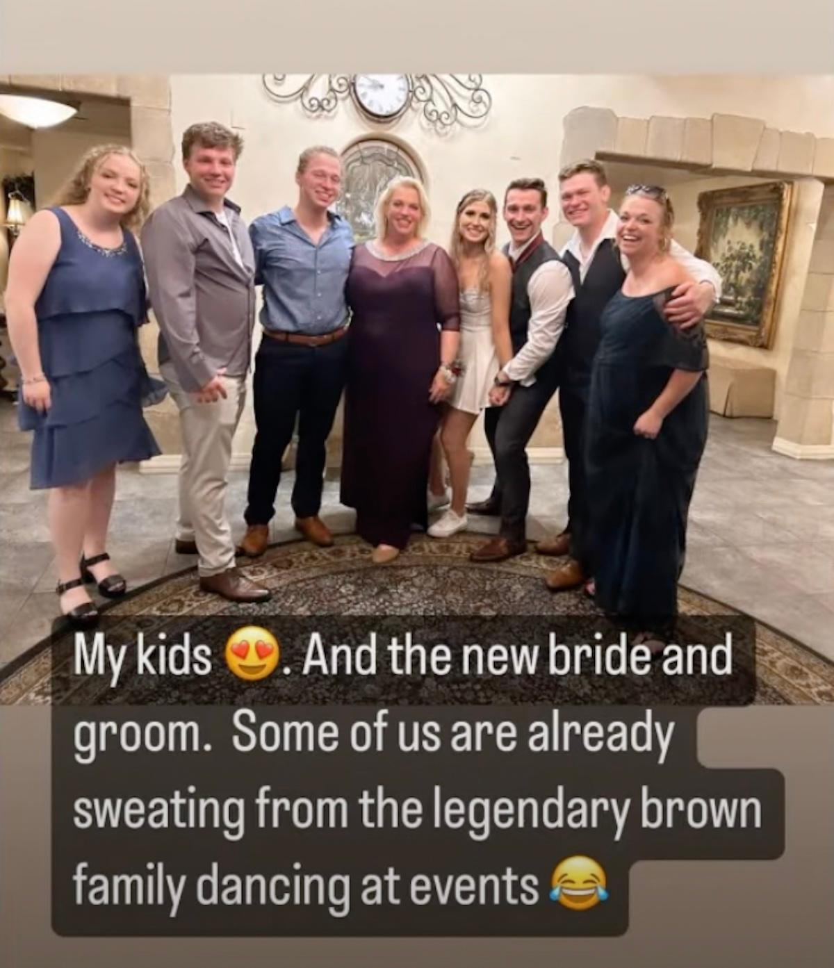 Brown family at Logan Brown's wedding