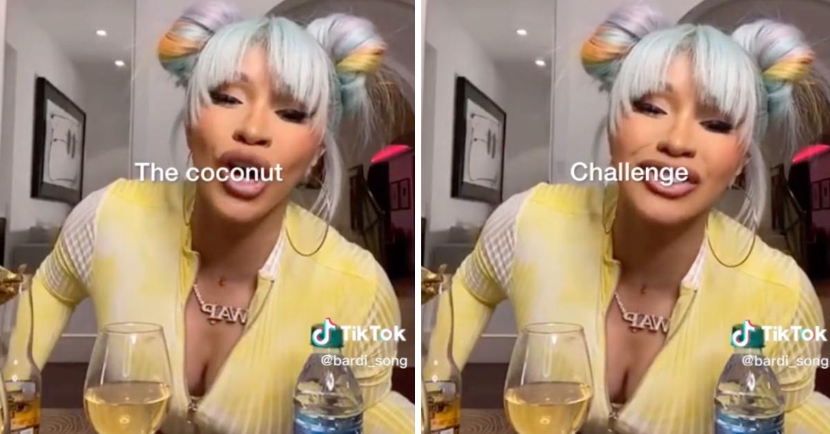 Cardi B coconut challenge