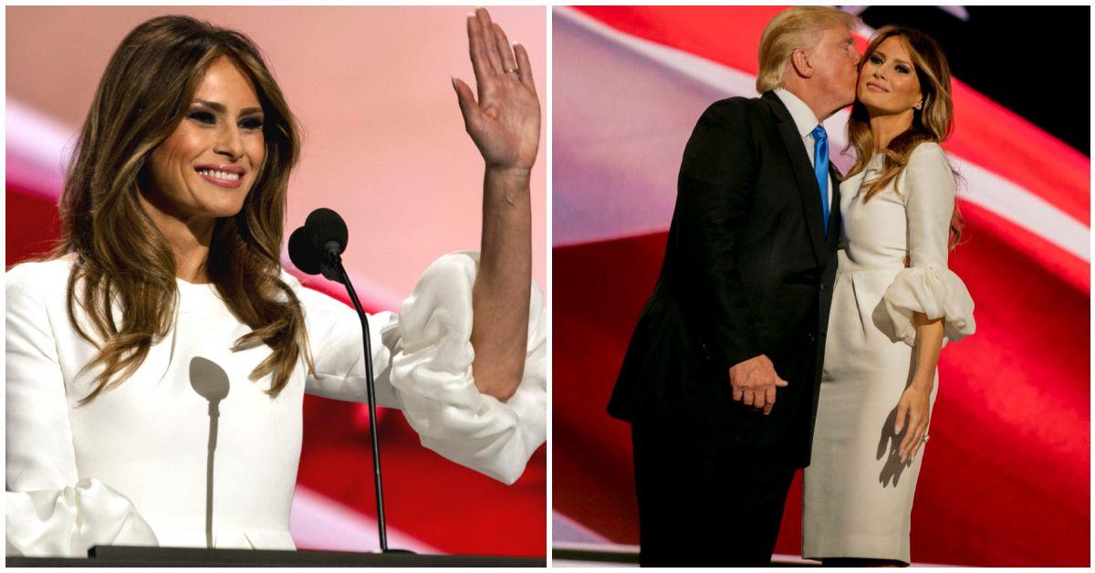 melania trump white dress