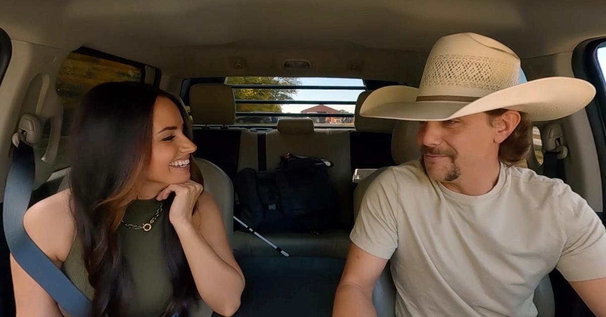 Khelsi and Allen on a date in his truck on 'Farmer Wants a Wife'