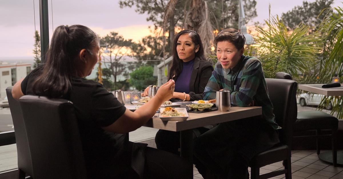 Mildred, Aussie, and Aussie's friend Mo from ‘The Ultimatum: Queer Love’