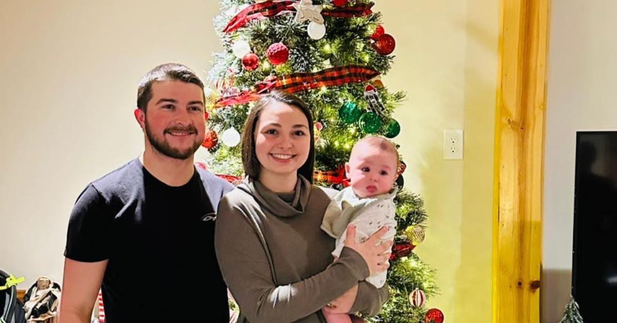 Hunter Myers and Chloe Fisher with son Hayden