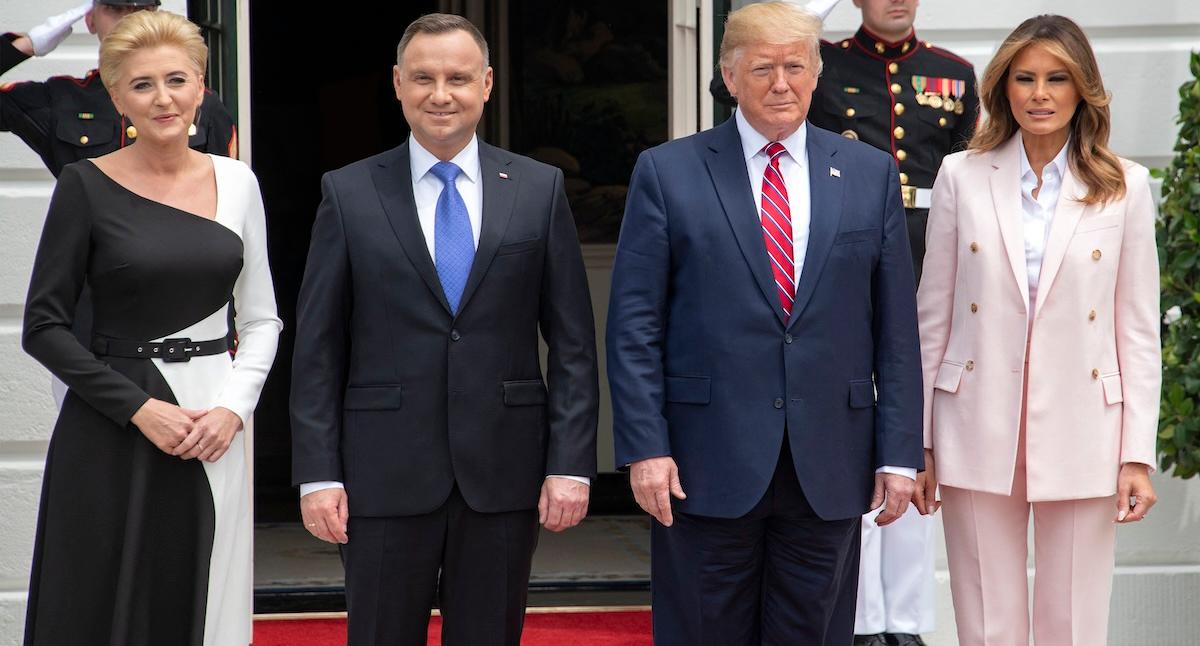melania trump pink suit