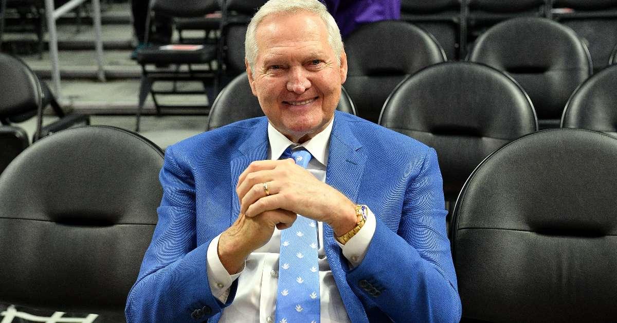 Jerry West at basketball game